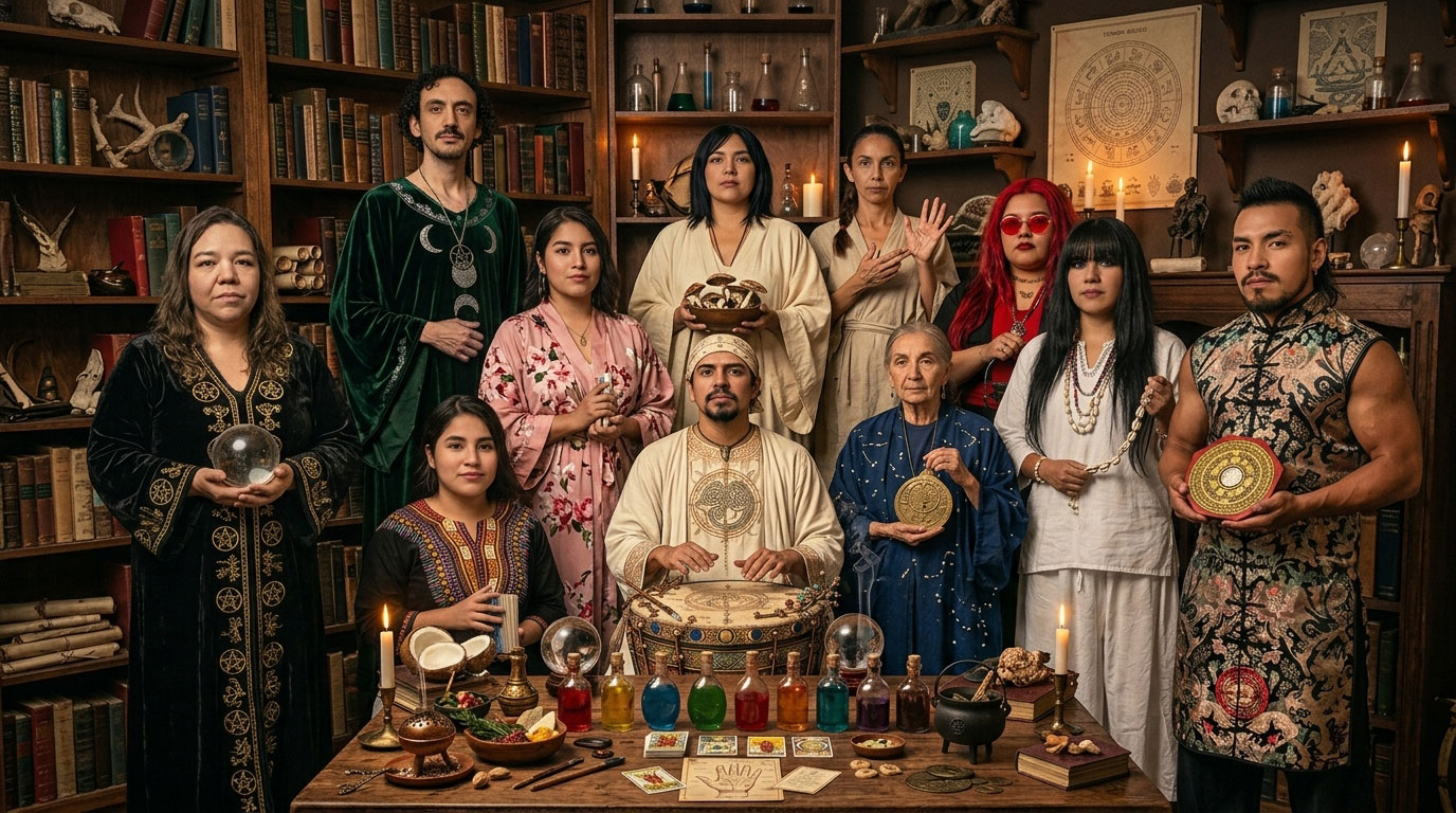 Retrato de las tradiciones adivinatorias reunidas